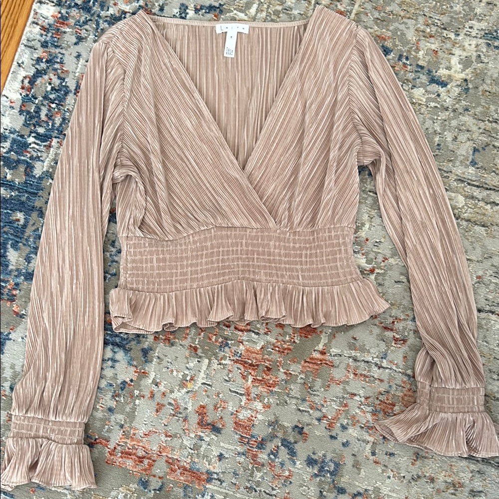 Leith Mauve Pleated Blouse